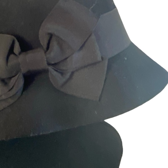 San Diego Hat Co.-Womens Wool Elegant Feminine Black Bow Evening Hat - Picture 3 of 13